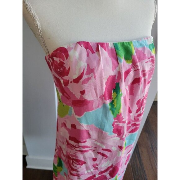 Lilly Pulitzer Keetan First Impressions Strapless Floral Dress 8 RARE Holy Grail - Picture 3 of 6